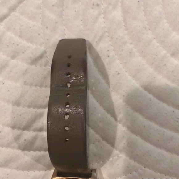 Marc Jacobs Rose gold and gray leather watch